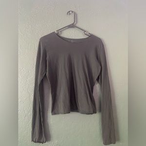Brandy Melville Off the Shoulder Stretchy Off Black Full Sleeve Top